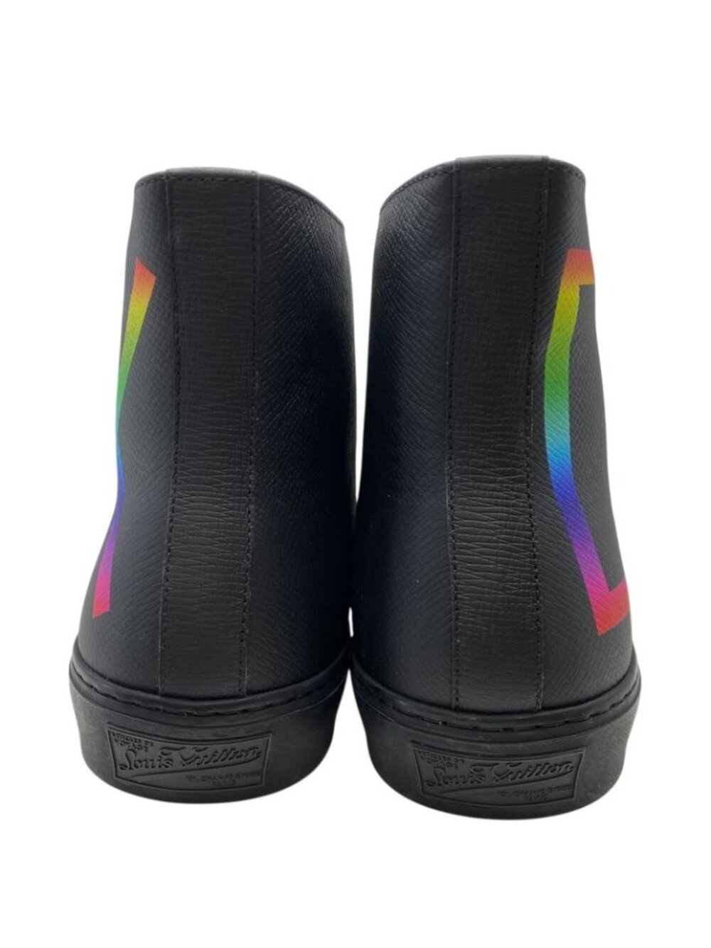 Louis Vuitton Tattoo Line Sneakers High Cut Leather Black Go0159 - Picture 5 of 11